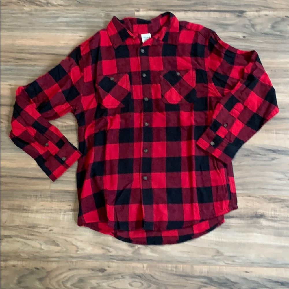 Walmart faded glory plaid long sleeve